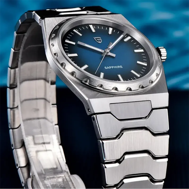 Pagani Design Super Slim Blue Dial Men's Watch- PD-YS020